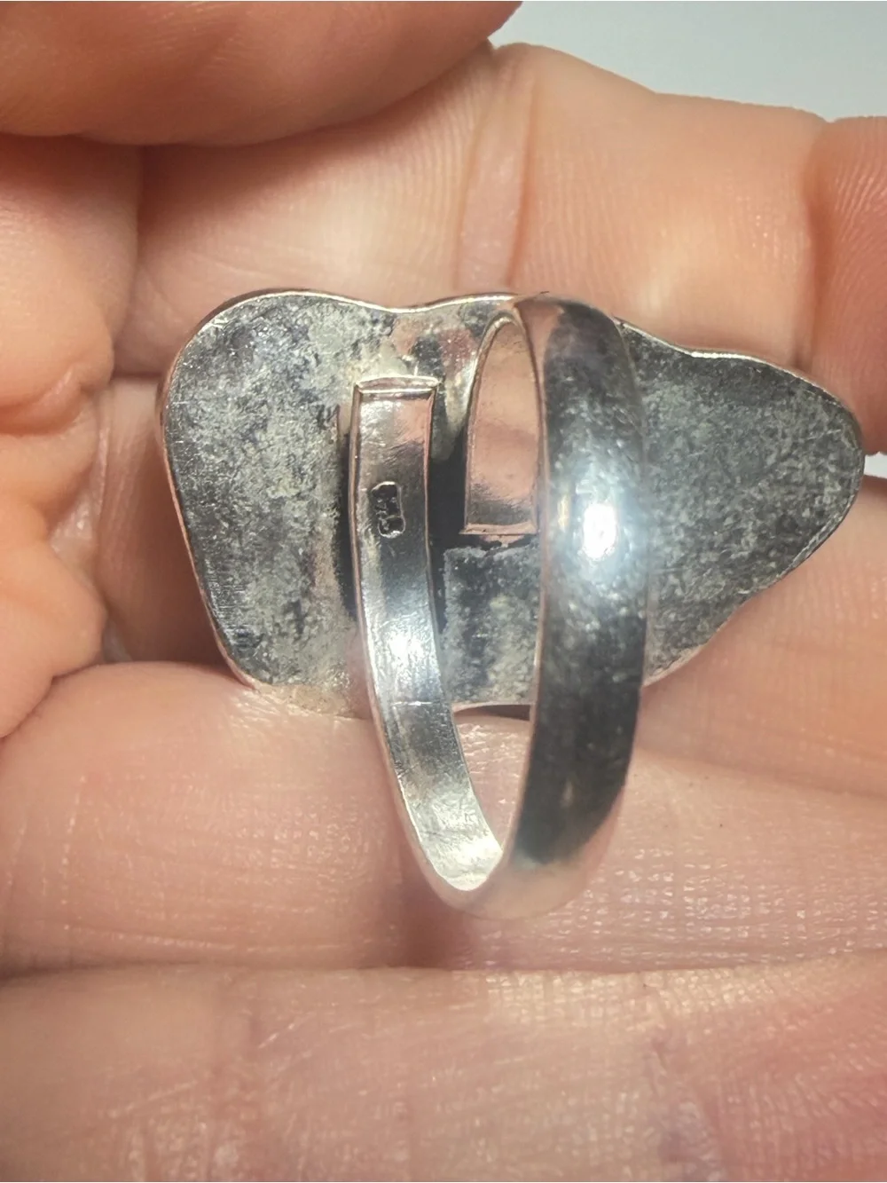 Labradorite Cloud Ring | Electric Blue Flash | Adjustable | 925 Stamped